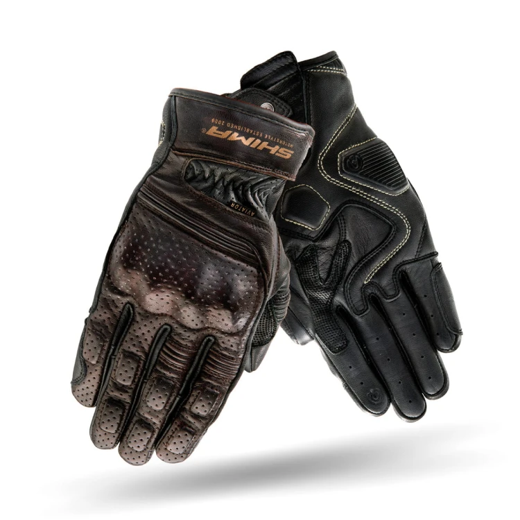 Rękawice vintage Shima Aviator Dark Brown