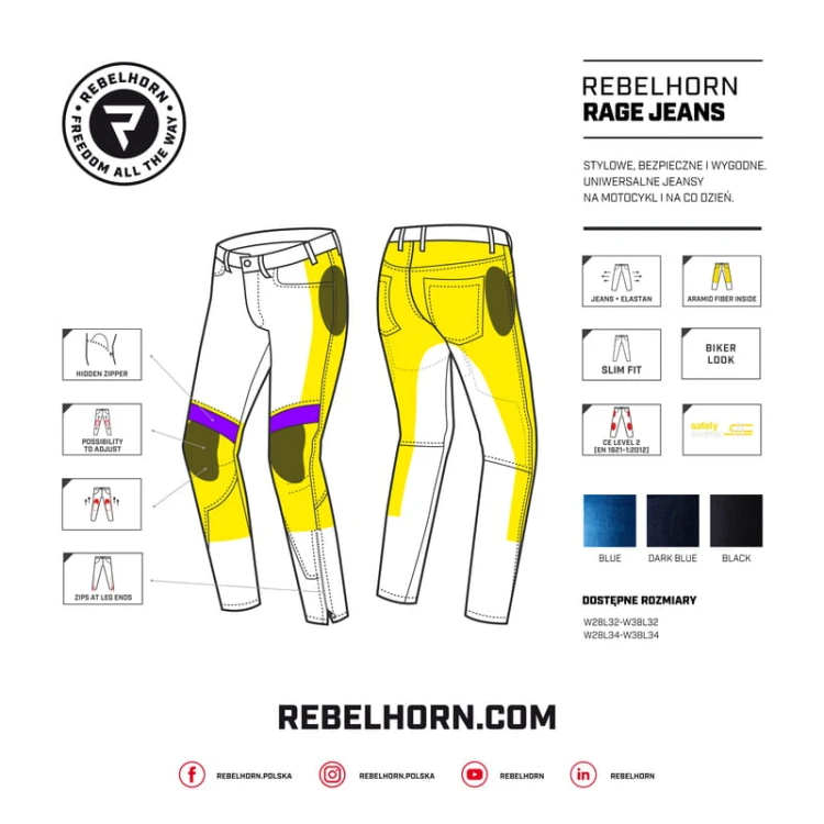 Spodnie Jeansowe Rebelhorn Rage