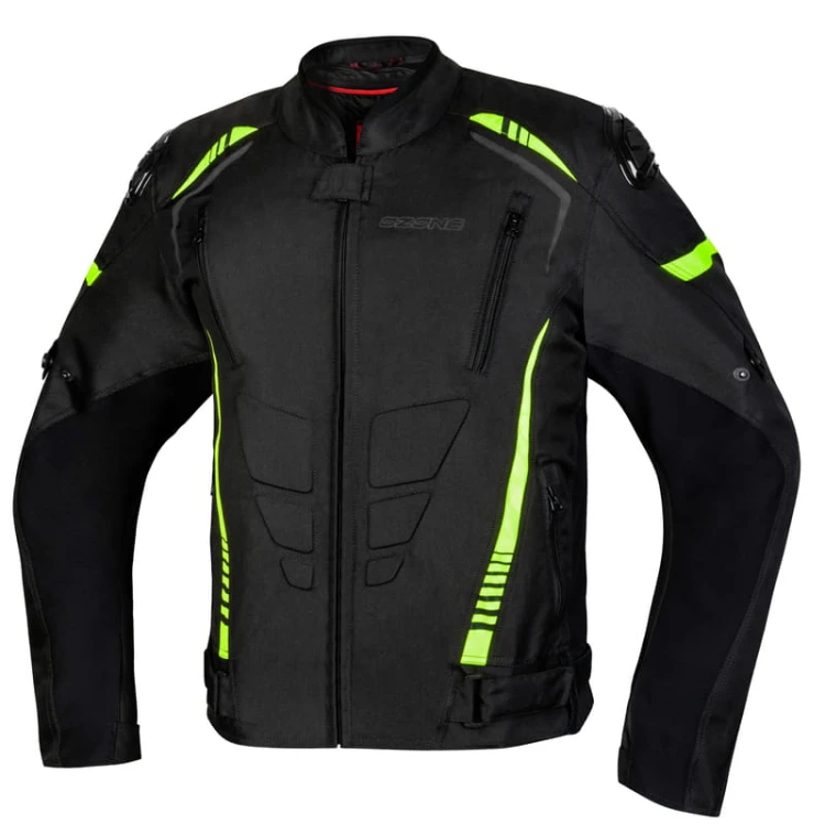 Kurtka motocyklowa OZONE Pulse Black/Flo Yellow