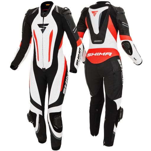 Damski kombinezon 1-pc skórzany Shima Miura White/Fluo