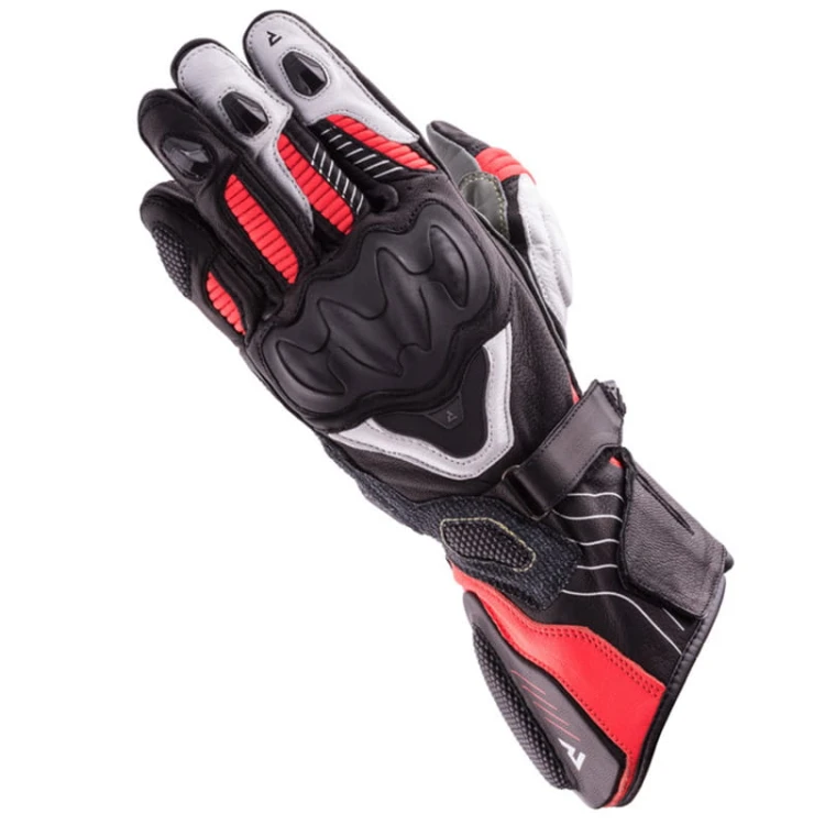 Rękawice Rebelhorn REBEL Lady Black/White/Flo Red