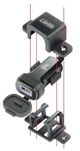 Gniazdo USB Lampa Usb-Fix Trek z wtyczką DIN