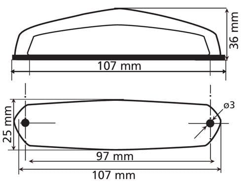 Lampa tylna LAMPA 90161 Hirox 12V LED 3w1