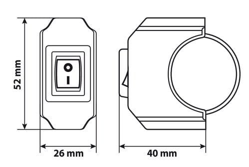 Przełącznik wodoodporny LAMPA 90462 12V 6A