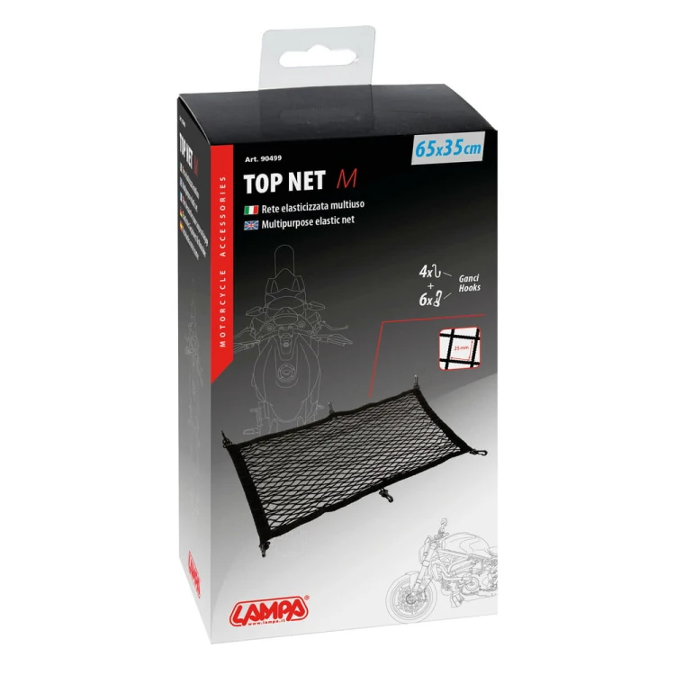 Elastyczna siatka bagażowa LAMPA 90499 Top-Net M 65x35cm