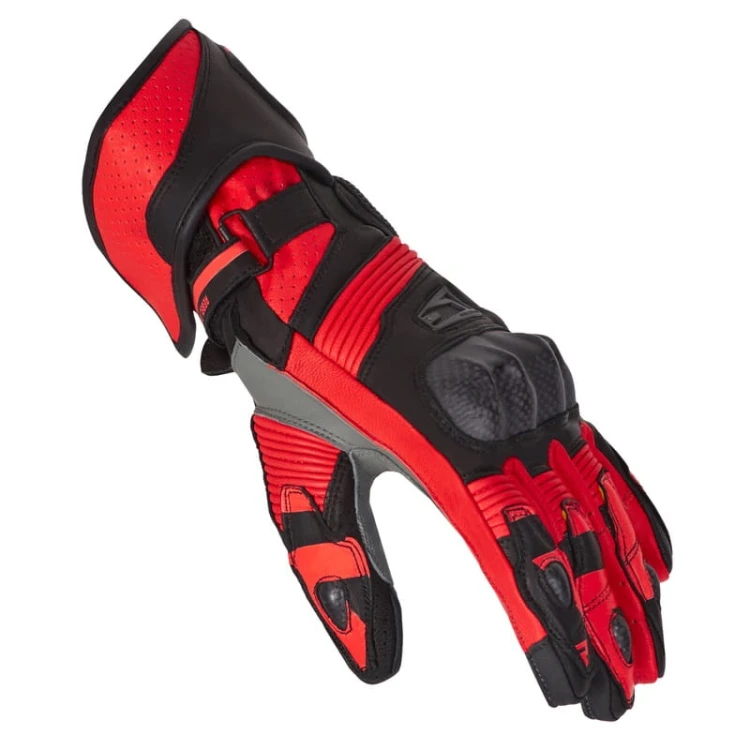 Rękawice skórzane Rebelhorn Fighter Black-Fluo Red#1.jpg