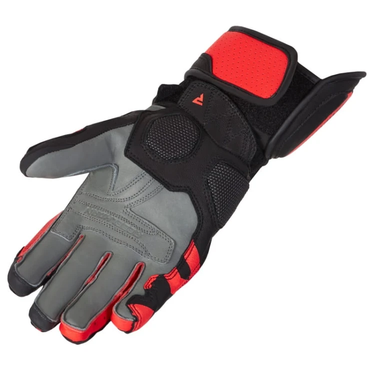 Rękawice skórzane Rebelhorn Fighter Black-Fluo Red#2.jpg