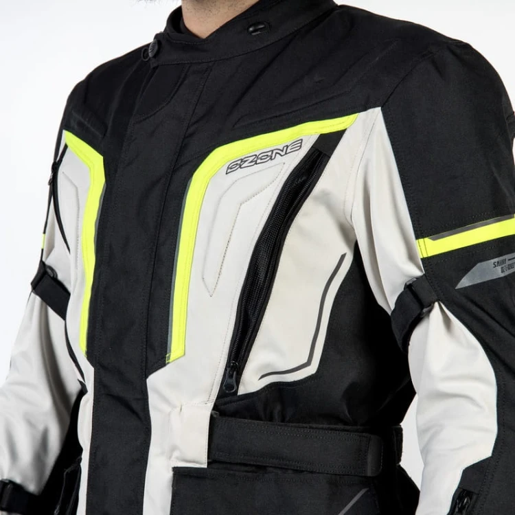 Kurtka Tekstylna Ozone Sahara Black-Grey-Fluo Yellow#4.jpg