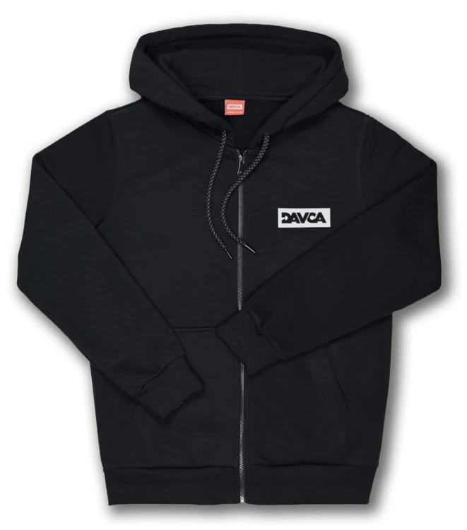 Bluza DAVCA z suwakiem Black Logo Odblask.jpg