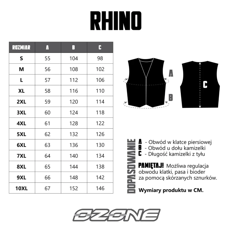 KAMIZELKA SKÓRZANA OZONE RINO BLACK#Roz.jpg