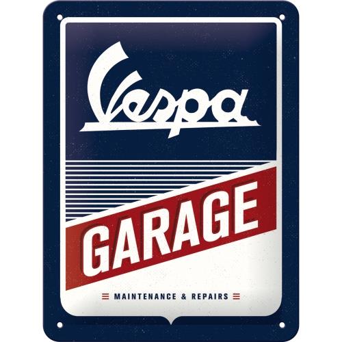Plakat metalowy Nostalgic-Art Vespa Garage 15x20cm