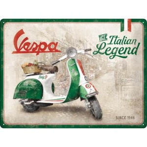 Plakat metalowy Nostalgic-Art Vespa Italian Legend 30x40cm