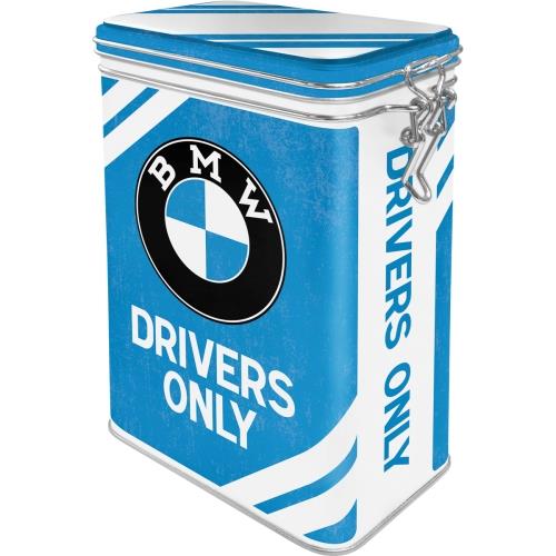 Puszka z klipsem Nostalgic-Art BMW Drivers Only