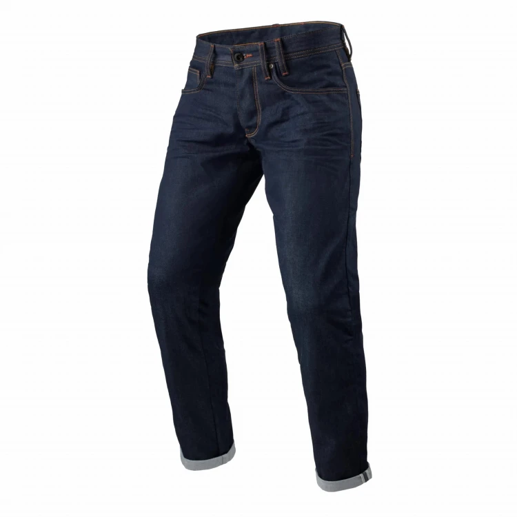 Jeansy motocyklowe Revit Lewis Selvedge TF Dark Blue