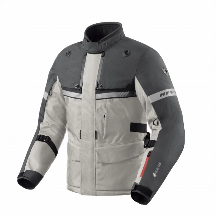 Kurtka motocyklowa rev'it poseidon 3 gtx srebrna