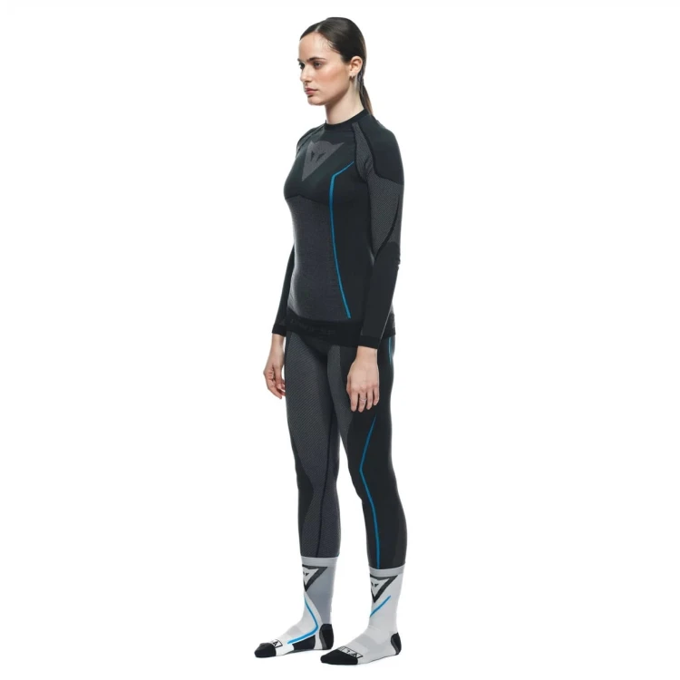 Koszulka Dainese DRY LS LADY BLACK/BLUE