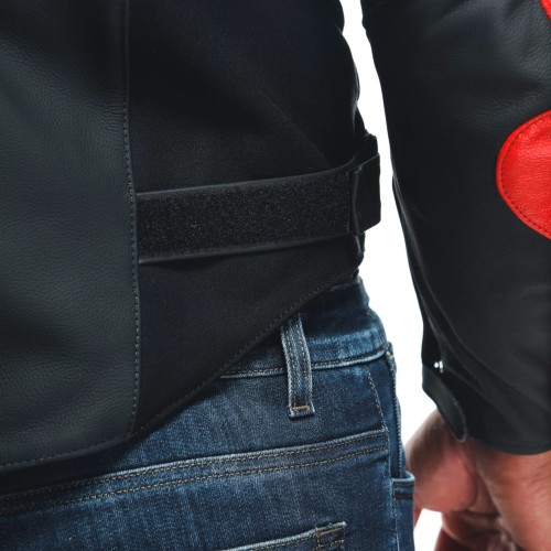 Kurtka motocyklowa Dainese SPORTIVA Black/White/Lava Red