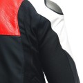Kurtka skórzana na motocykl Dainese SPORTIVA Black/White/Lava Red