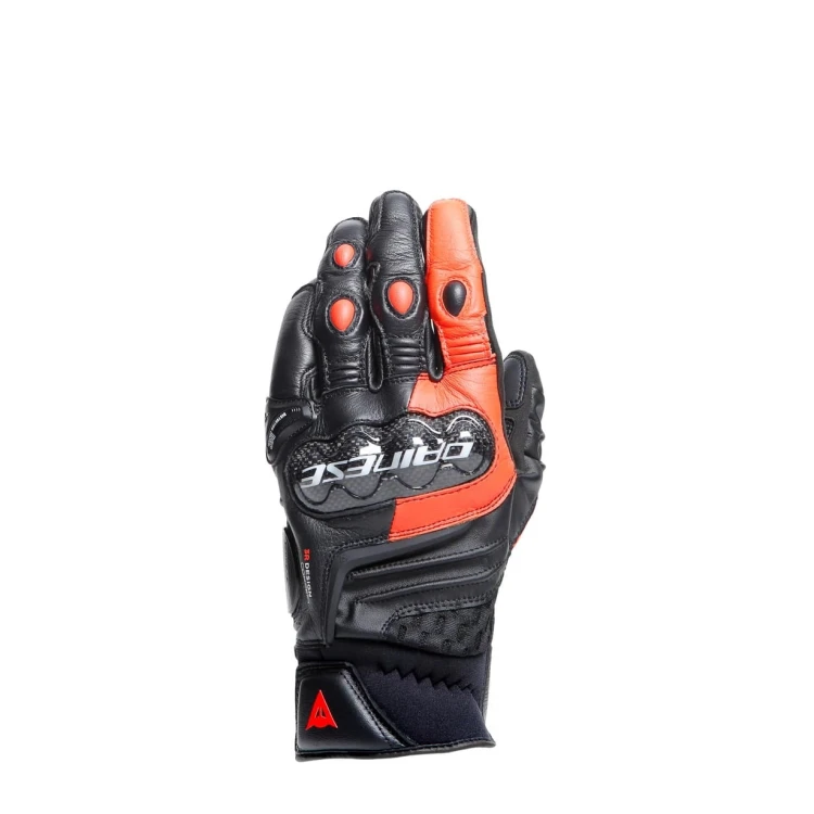 Skórzane rękawice Dainese Carbon 4 Short Black/Red