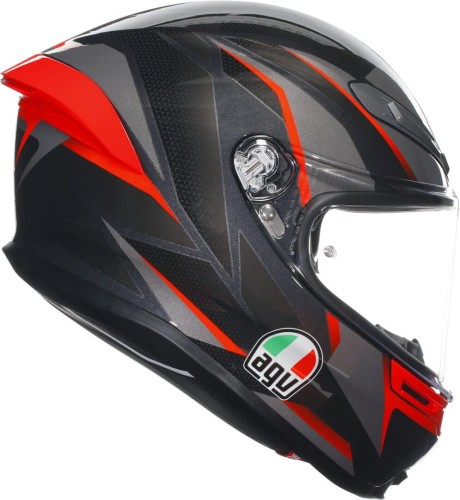 Kask AGV K6 S Slashcut Black-Grey-Red #3.jpg