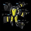Kombinezon Skórzany Rebelhorn Rebel Black-Flo Yellow #2.jpg