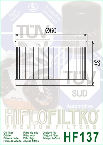 Filtr oleju Hiflofiltro HF137