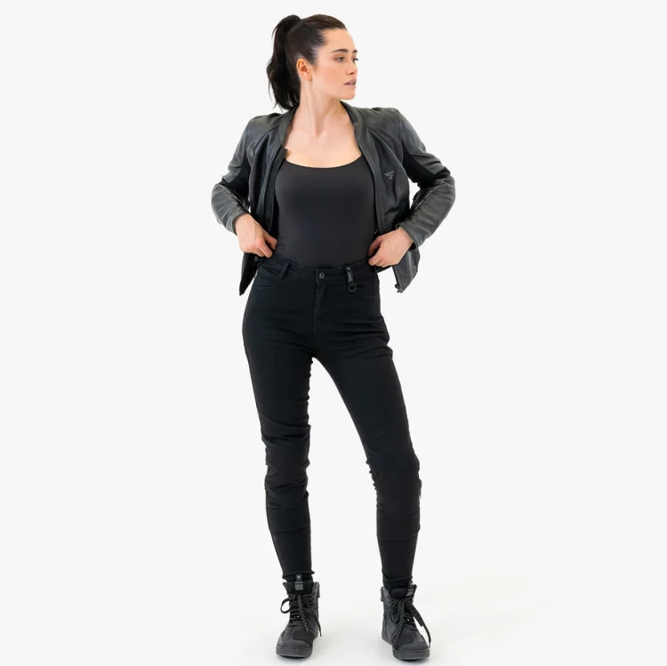 Jeansy Motocyklowe Damskie Shima Flexx Black