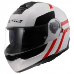 LS2 FF908 STROBE II AUTOX WHITE RED - 06 KASK MOTOCYKLOWY SZCZĘKOWY