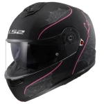 LS2 FF908 STROBE II LUX M.BLACK PINK - 06 KASK MOTOCYKLOWY SZCZĘKOWY 