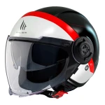 MT VIALE SV S 68 UNIT A5 KASK MOTOCYKLOWY JET BLACK RED WHITE MATT
