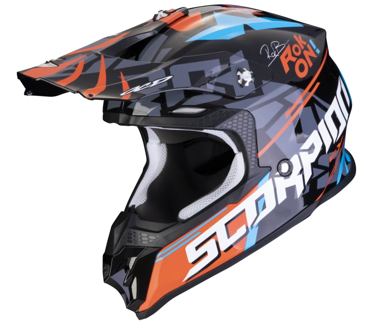 Kask SCORPION VX-16 EVO AIR ROK Black Orange 3.png