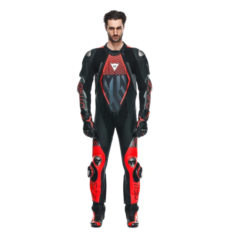 Kombinezon Dainese Audax D-Zip 1PC BLACK RED-FLUO ANTHRACITE 2.webp