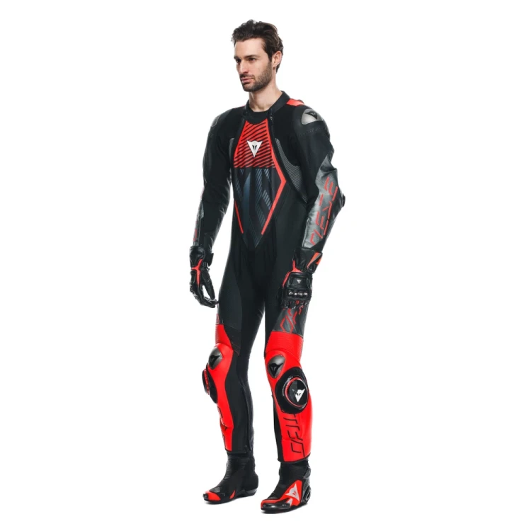Kombinezon Dainese Audax D-Zip 1PC BLACK RED-FLUO ANTHRACITE 3.webp