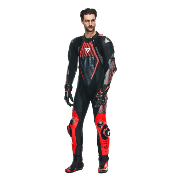 Kombinezon Dainese Audax D-Zip 1PC BLACK RED-FLUO ANTHRACITE 4.webp