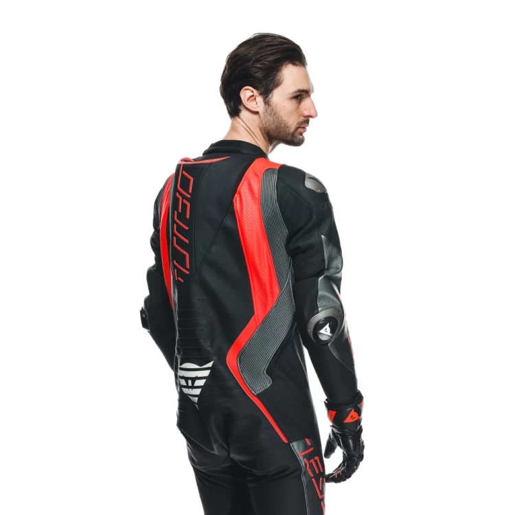 Kombinezon Dainese Audax D-Zip 1PC BLACK RED-FLUO ANTHRACITE 7.webp