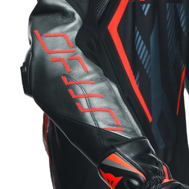 Kombinezon Dainese Audax D-Zip 1PC BLACK RED-FLUO ANTHRACITE 10.webp