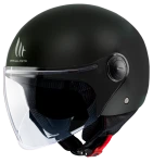 MT HELMETS STREET S BLACK MATT KASK MOTOCYKLOWY OTWARTY JET