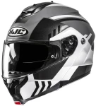HJC C91N KAON BLACK WHITE KASK MOTOCYKLOWY SZCZĘKOWY