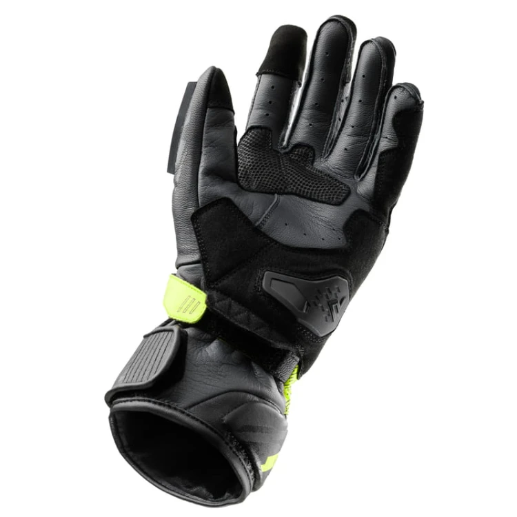 RĘKAWICE SKÓRZANE REBELHORN VIPER BLACK GREY fluo yellow 4.jpg
