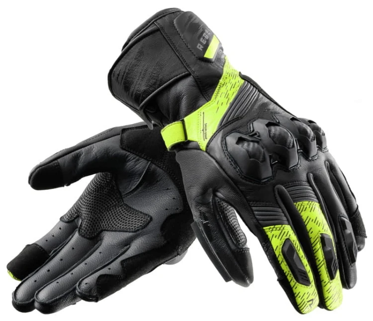 RĘKAWICE SKÓRZANE REBELHORN VIPER BLACK GREY fluo yellow 3.jpg