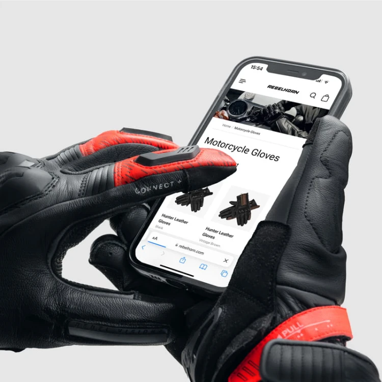 RĘKAWICE SKÓRZANE REBELHORN VIPER BLACK GREY RED 3.jpg