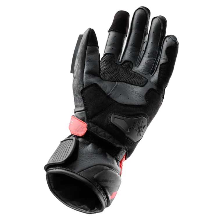 RĘKAWICE SKÓRZANE REBELHORN VIPER BLACK GREY RED 8.jpg
