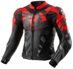 REBELHORN INFERNO RED FLUO KURTKA MOTOCYKLOWA SKÓRZANA