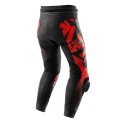 REBELHORN INFERNO RED FLUO SPODNIE MOTOCYKLOWE SKÓRZANE  2.jpg