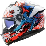 LS2 FF808 STREAM II INFERNO WH.BLUE-06 KASK MOTOCYKLOWY INTEGRALNY 
