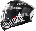 MT HELMETS ATOM 2 SV STRANGE B2 BLACK WHITE KASK MOTOCYKLOWY