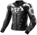 REBELHORN INFERNO BLACK WHITE KURTKA MOTOCYKLOWA SKÓRZANA  