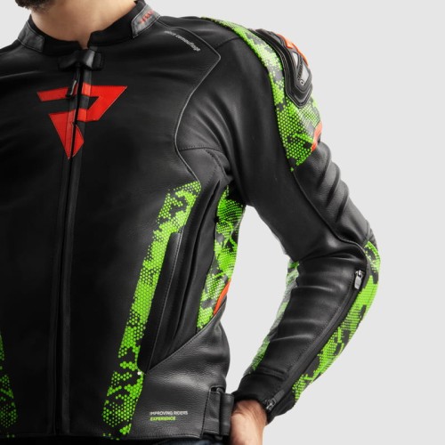 KURTKA SKÓRZANA REBELHORN VELOCE CAMO BLACK GREEN FLUO RED  8.jpg