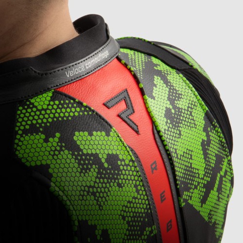 KURTKA SKÓRZANA REBELHORN VELOCE CAMO BLACK GREEN FLUO RED  13.jpg