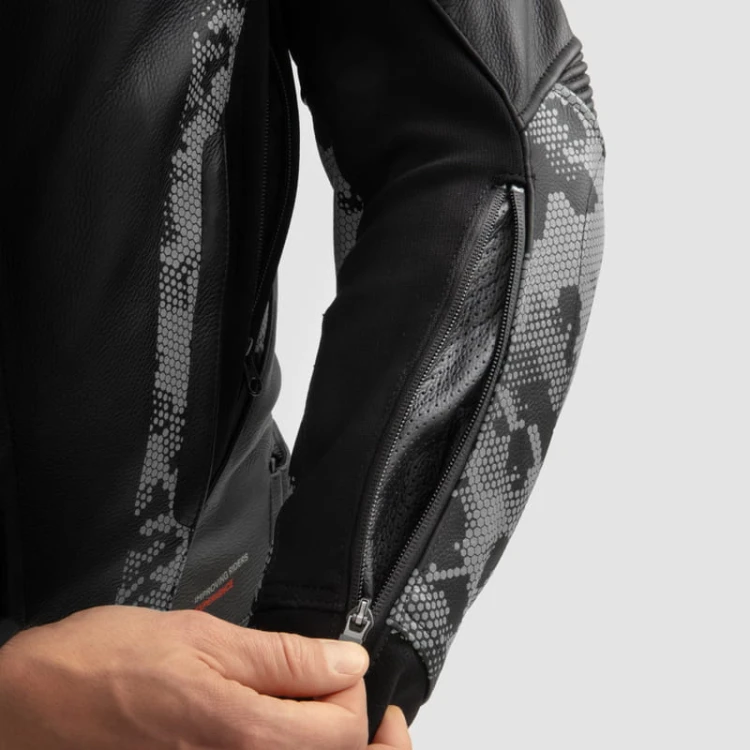 KURTKA SKÓRZANA REBELHORN VELOCE CAMO BLACK GREY FLUO RED  9.jpg